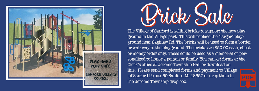 Village of Sanford Brick Sale