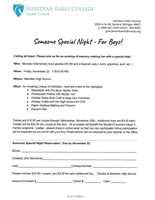 Someone Special Night - for Boys!
