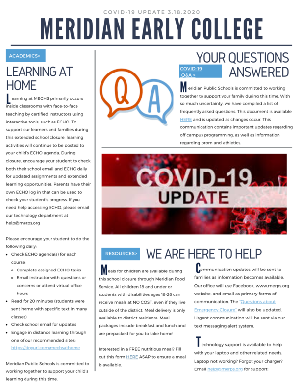 MECHS COVID-19 Update